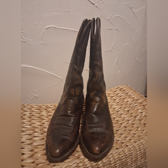 Lucchese 2000 Dark Brown Western Leather Cowboy Boots Size US 10 - Picture 2 of 7